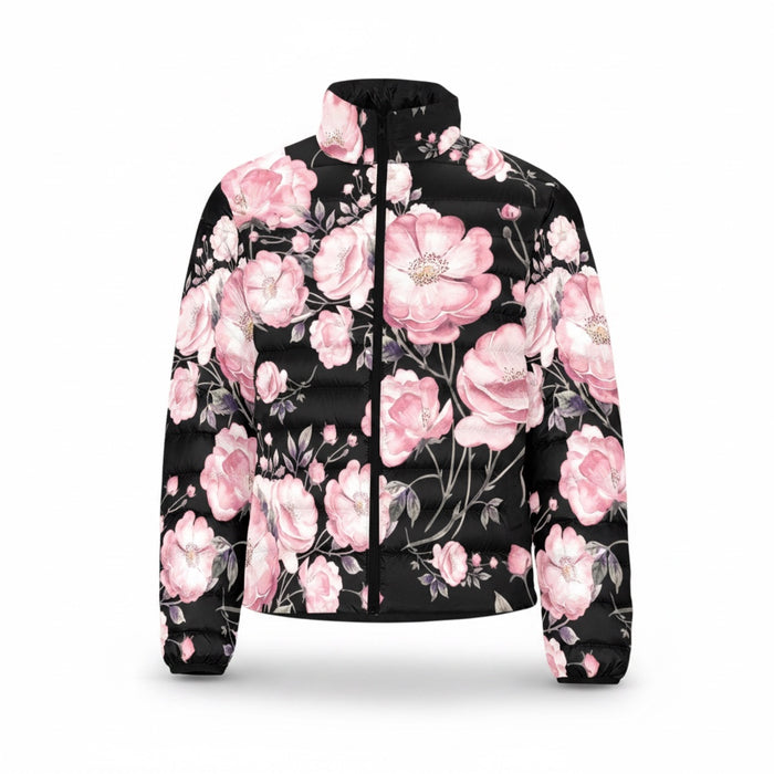 ETC LightWeight Peonies Puffer Bomber Jacket