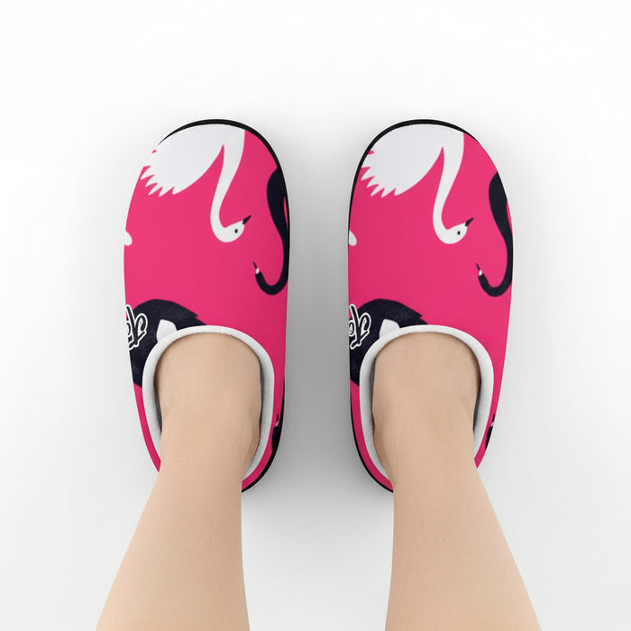 ETC Love Swan Cotton Slippers