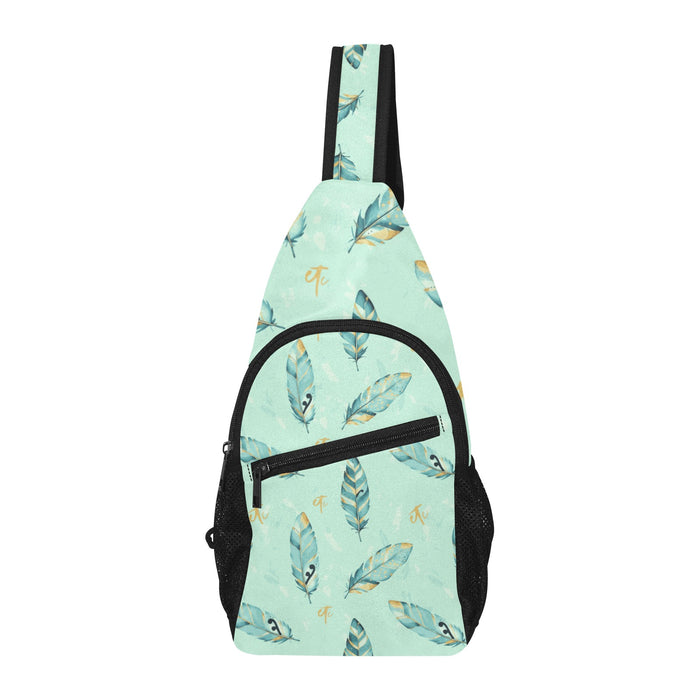 ETC Mint Feathers Cross Body Bag