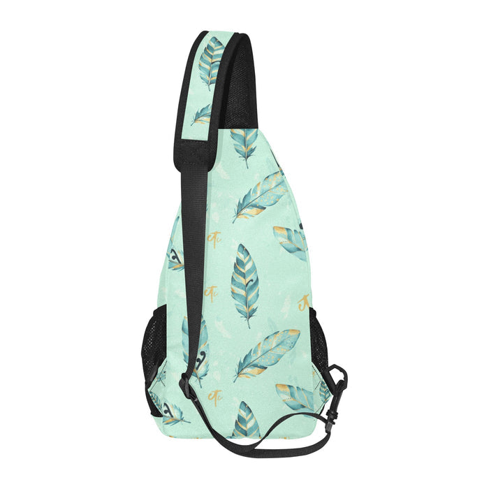 ETC Mint Feathers Cross Body Bag