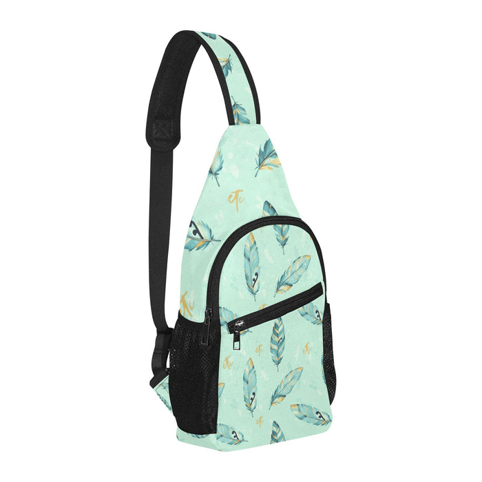 ETC Mint Feathers Cross Body Bag