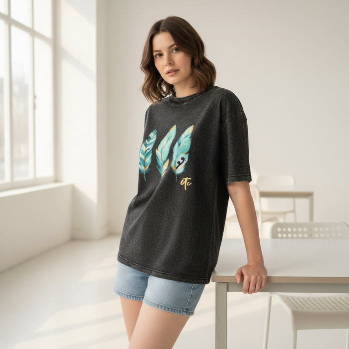 ETC Mint Feathers Vintage Wash Tee