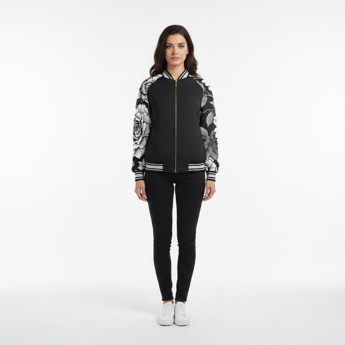 ETC Mono Floral Bomber Jacket