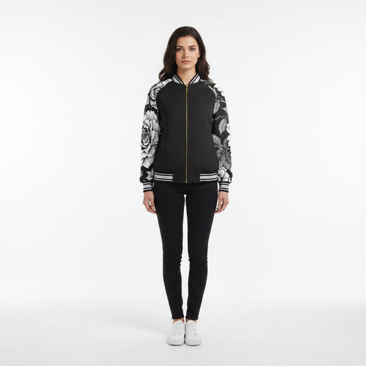 ETC Mono Floral Bomber Jacket
