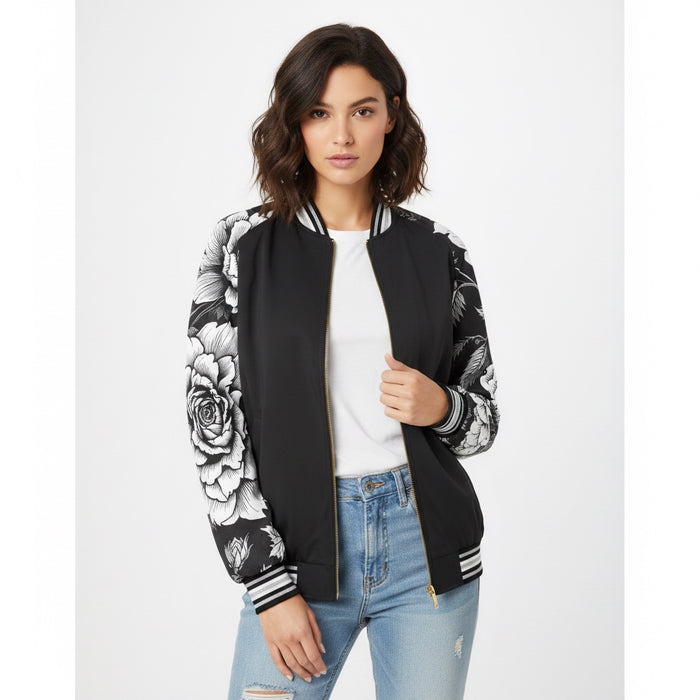 ETC Mono Floral Bomber Jacket