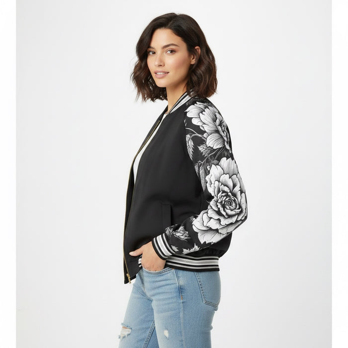 ETC Mono Floral Bomber Jacket