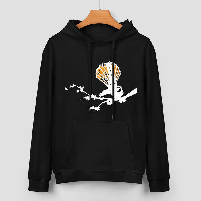ETC Mustard Floral Fantail Cotton Hoodie