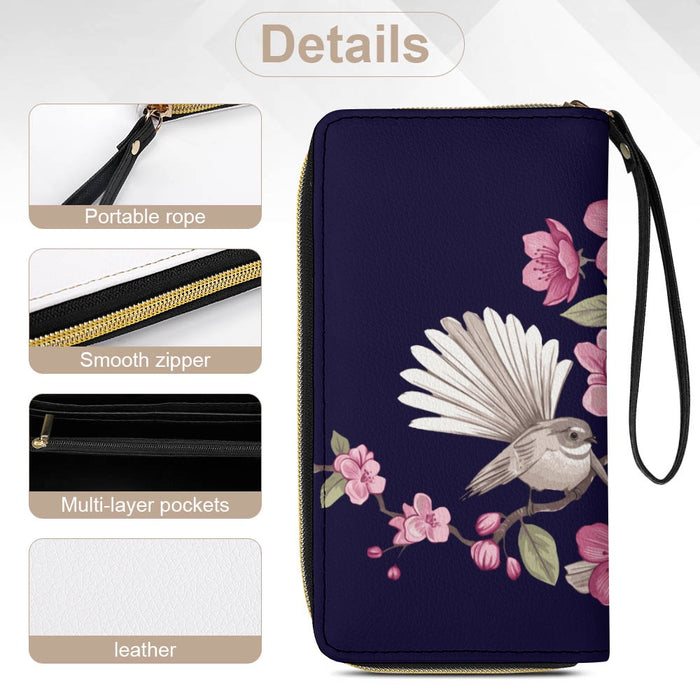 ETC Navy Floral Fantail Wallet