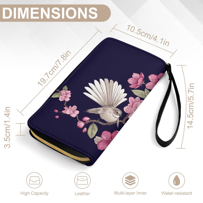 ETC Navy Floral Fantail Wallet