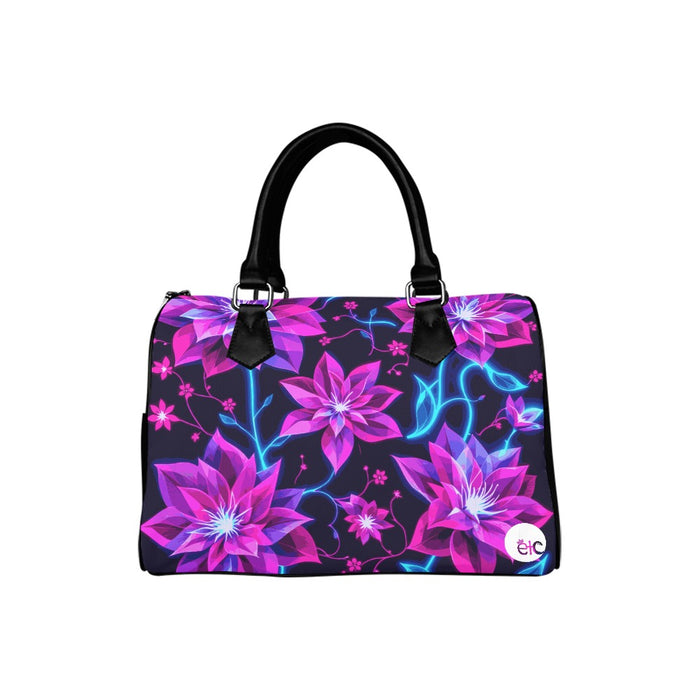 ETC Neon Floral Barrel Handbag