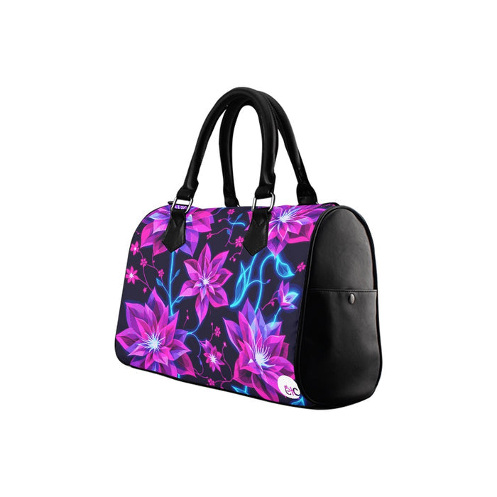 ETC Neon Floral Barrel Handbag