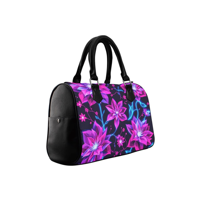 ETC Neon Floral Barrel Handbag