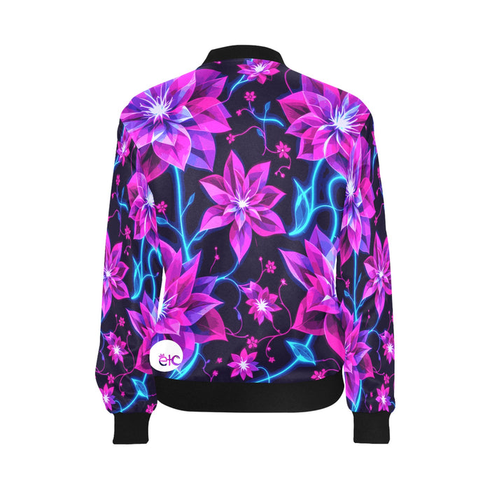 ETC Neon Floral Bomber Jacket