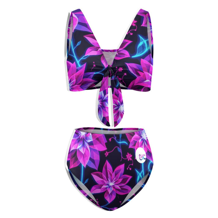 ETC Neon Floral High Waist Bikini