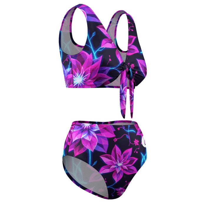 ETC Neon Floral High Waist Bikini