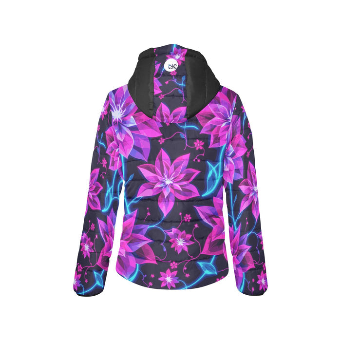 ETC Neon Floral Puffer Jacket