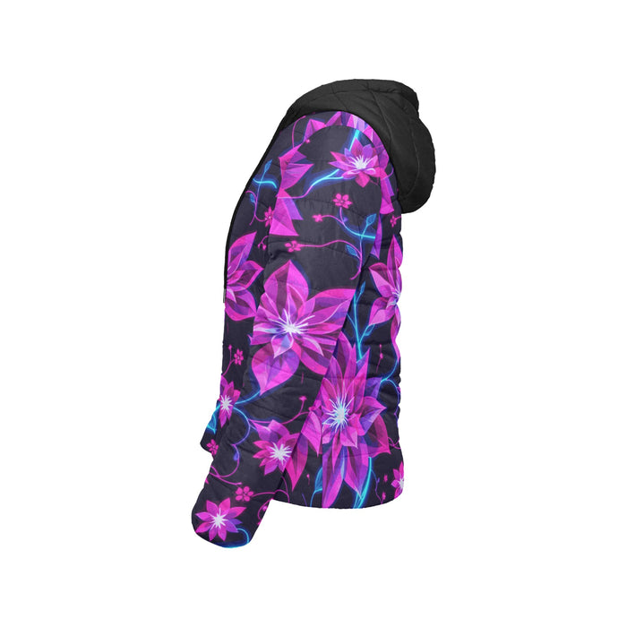 ETC Neon Floral Puffer Jacket