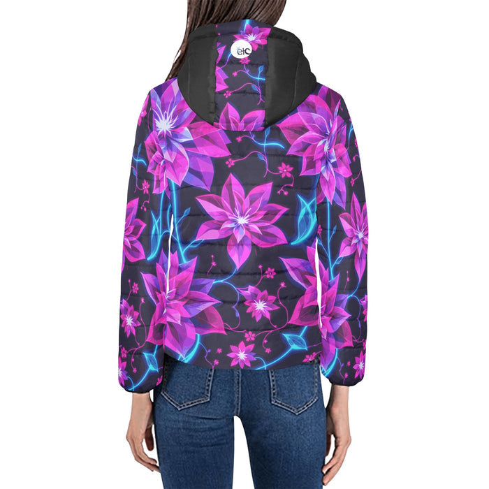ETC Neon Floral Puffer Jacket