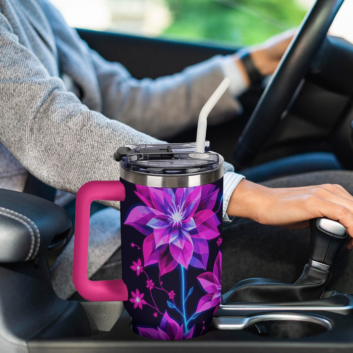ETC Neon Floral Travel Mug