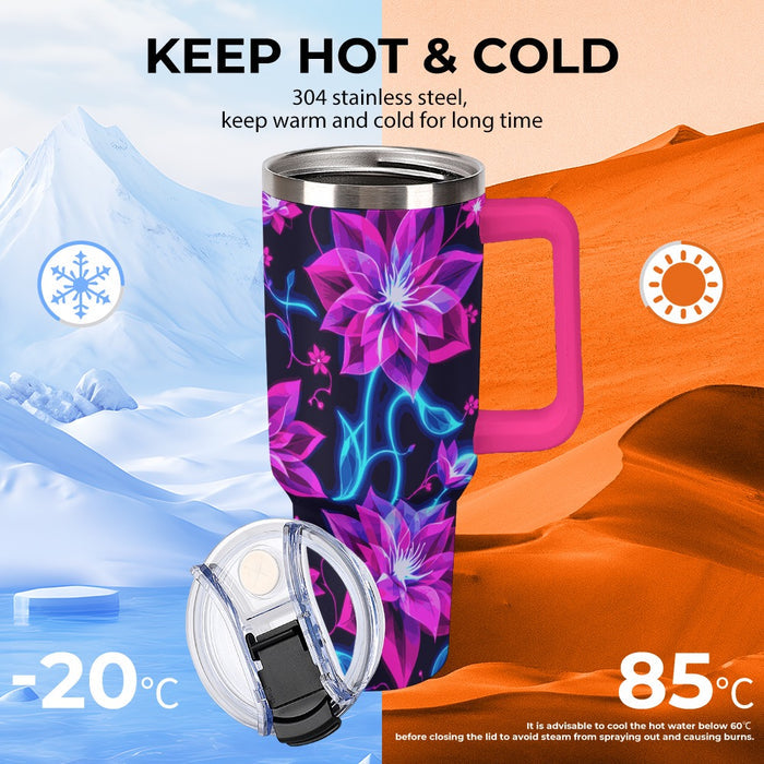 ETC Neon Floral Travel Mug