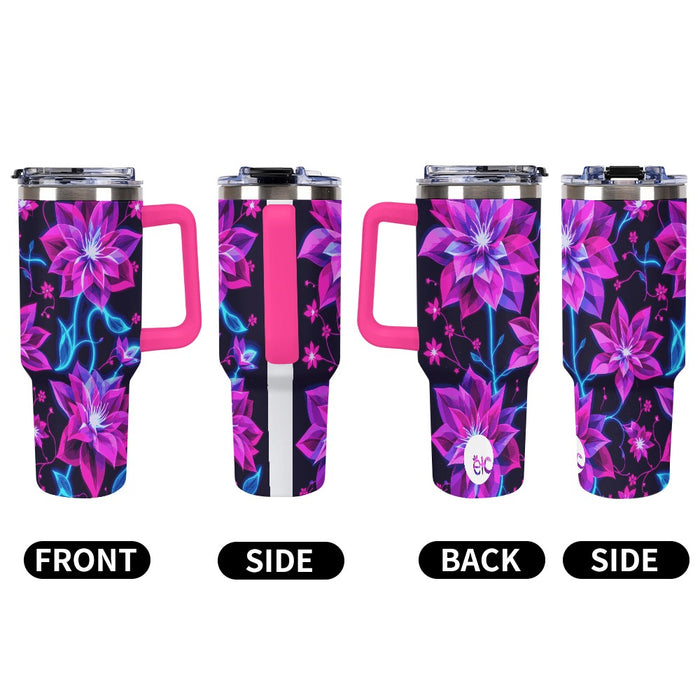 ETC Neon Floral Travel Mug