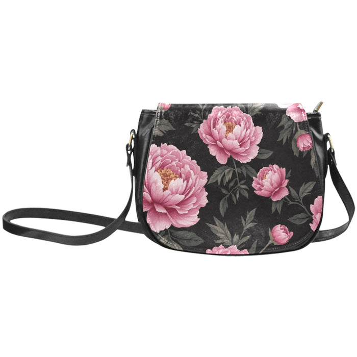 ETC Peonies Floral Saddle Bag (Small)