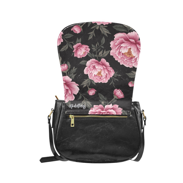 ETC Peonies Floral Saddle Bag (Small)