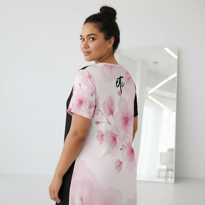 ETC Pink Bloom Floral Tee Dress