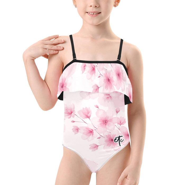ETC Pink Bloom Girls Swim Suit