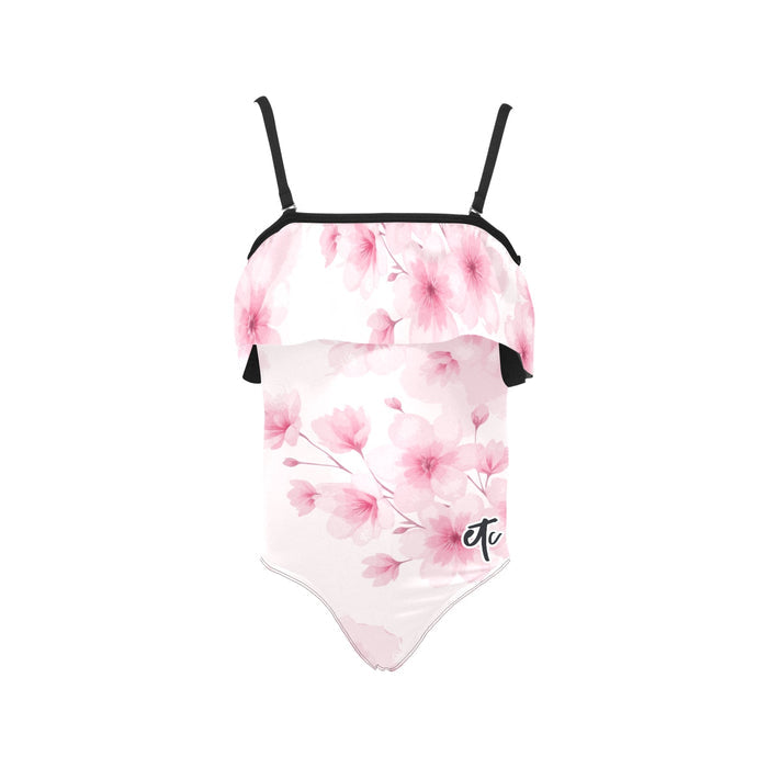 ETC Pink Bloom Girls Swim Suit