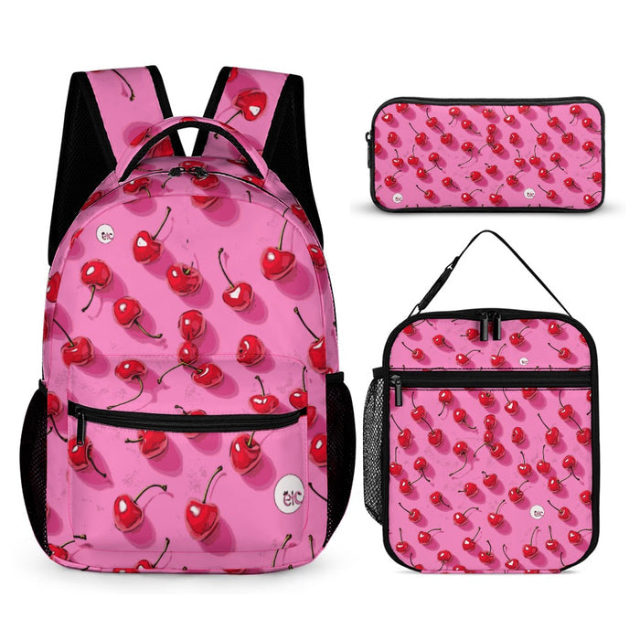 ETC Pink Cherries Back Pack Set