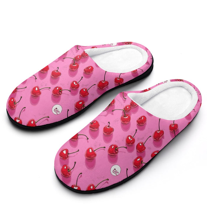 ETC Pink Cherries Cotton slippers