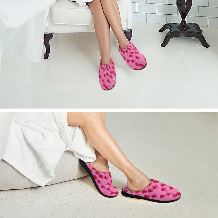 ETC Pink Cherries Cotton slippers