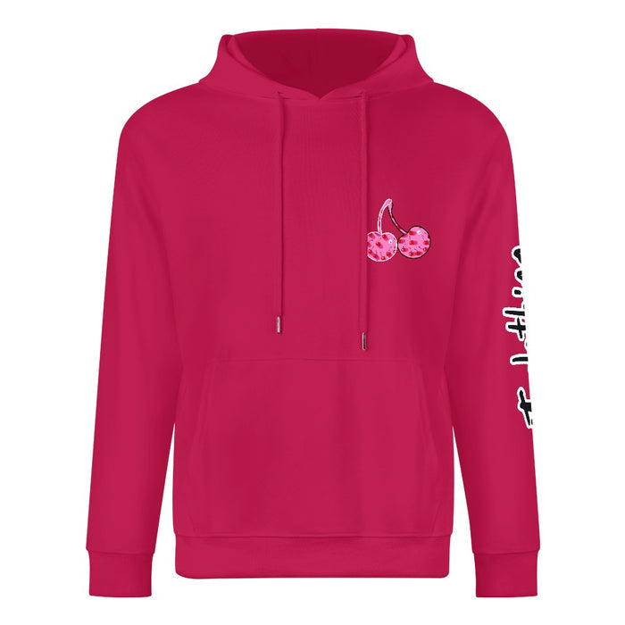 ETC Pink Cherries Dark Pink Cotton Hoodie