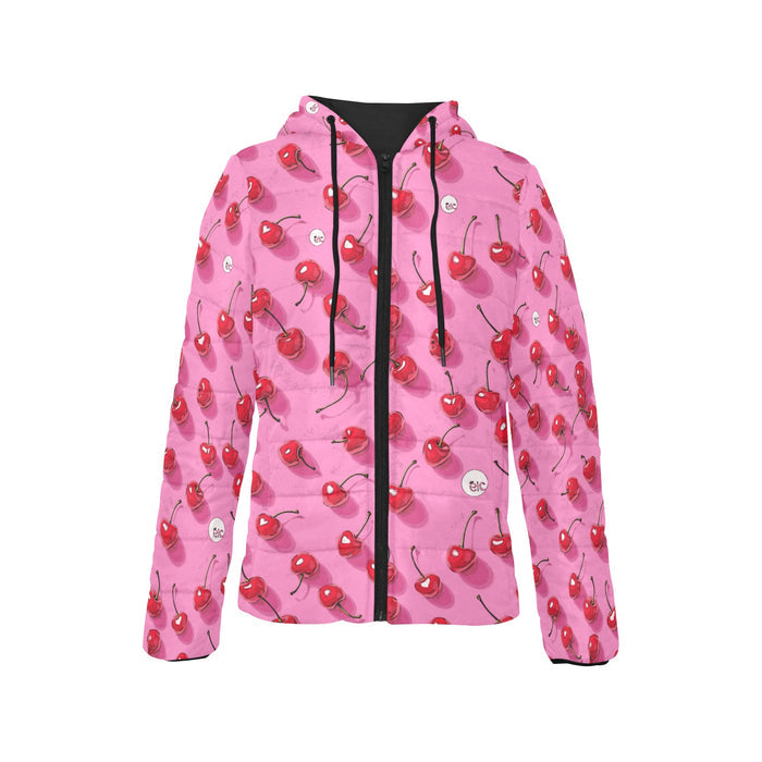 ETC Pink Cherries Puffer Jacket
