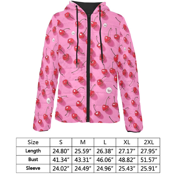 ETC Pink Cherries Puffer Jacket