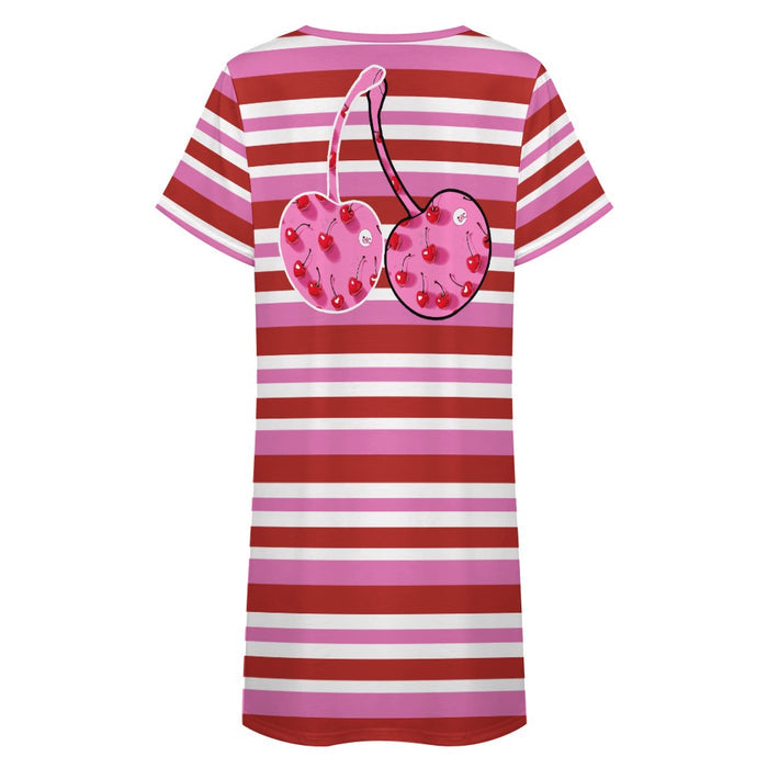 ETC Pink Cherries Tee Dress