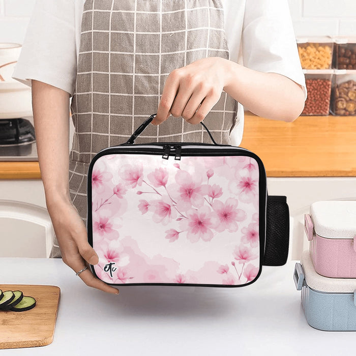 ETC Pink Cherry Blossoms Lunch Bag
