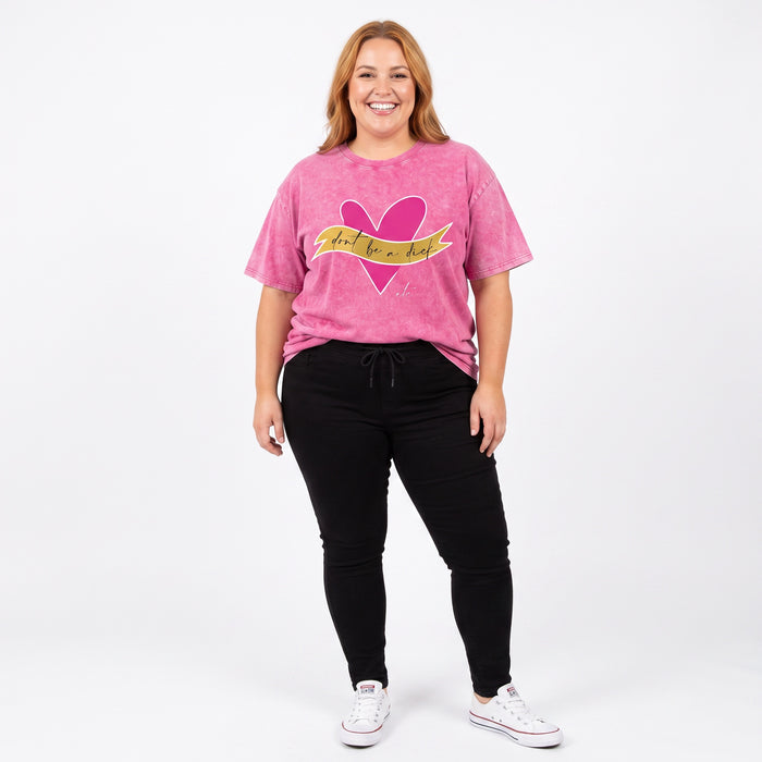 ETC Pink Don't be a D Vintage Pink Tee