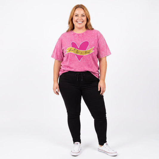 ETC Pink Don't be a D Vintage Pink Tee