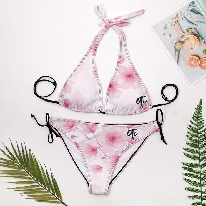 ETC Pink Floral Bloom Bikini Set