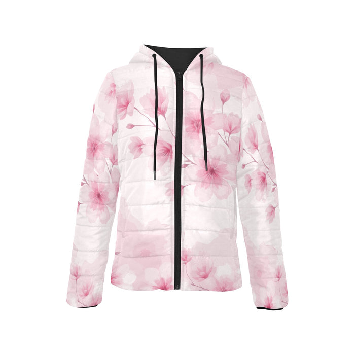ETC Pink Floral Bloom Puffer Jacket