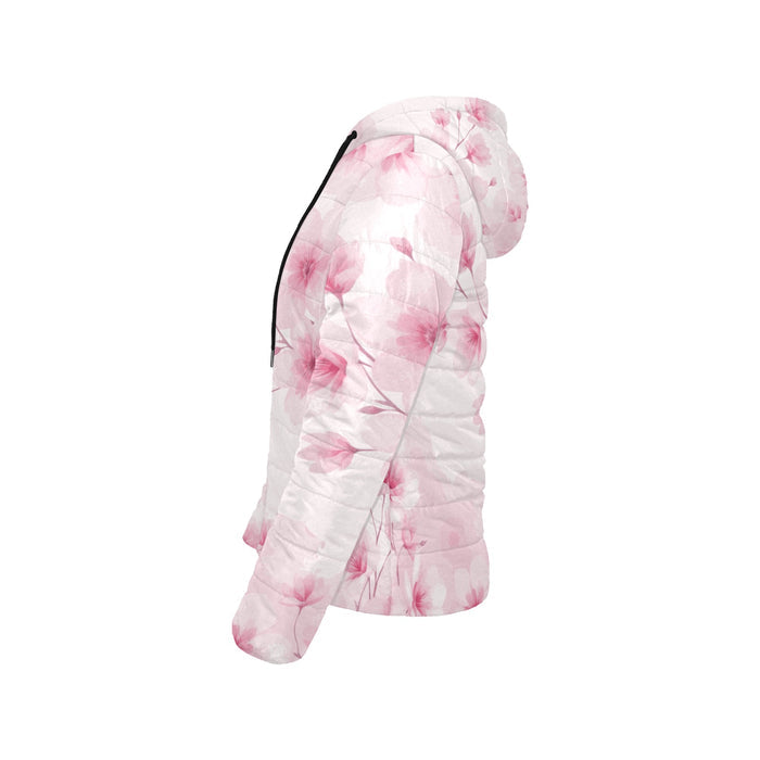 ETC Pink Floral Bloom Puffer Jacket