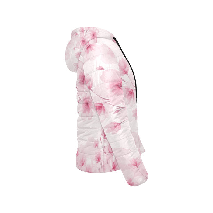 ETC Pink Floral Bloom Puffer Jacket