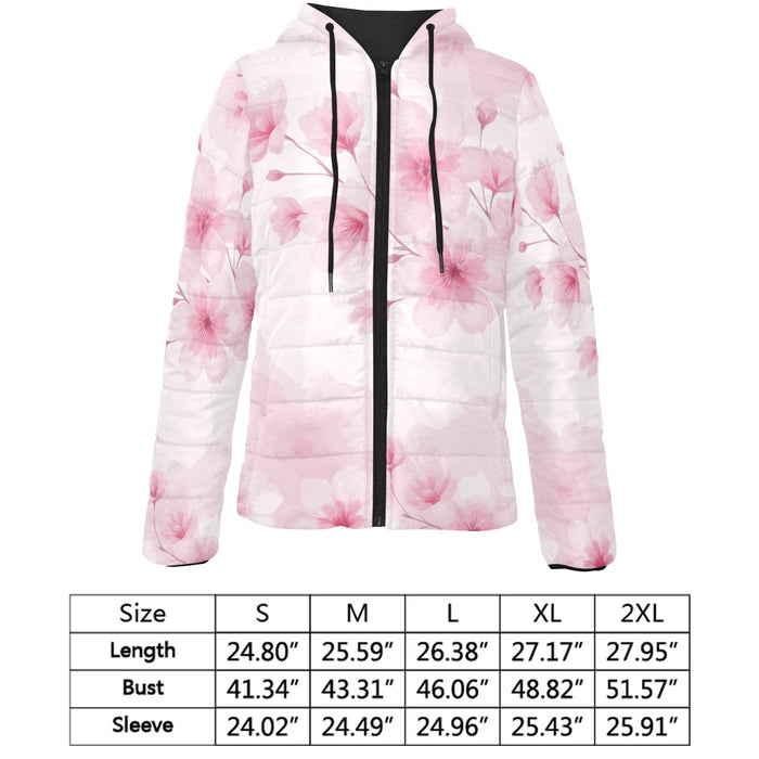 ETC Pink Floral Bloom Puffer Jacket