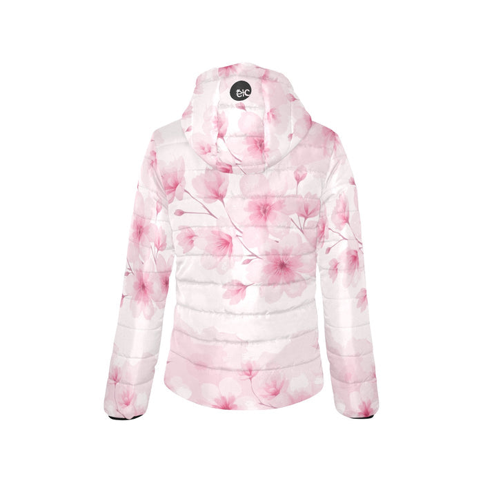 ETC Pink Floral Bloom Puffer Jacket