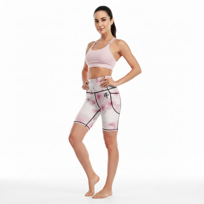 ETC Pink Floral Bloom Short Leggings