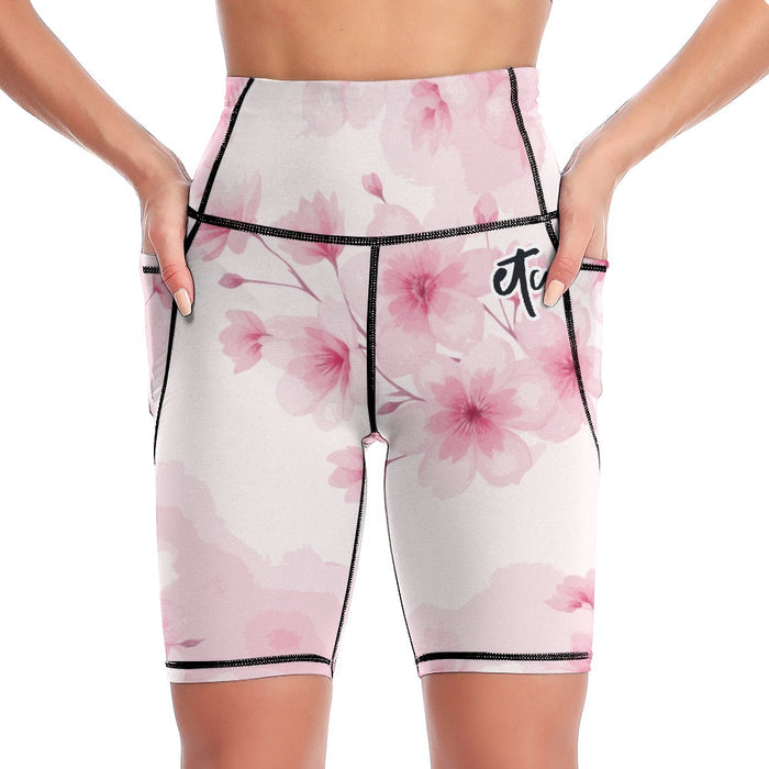 ETC Pink Floral Bloom Short Leggings