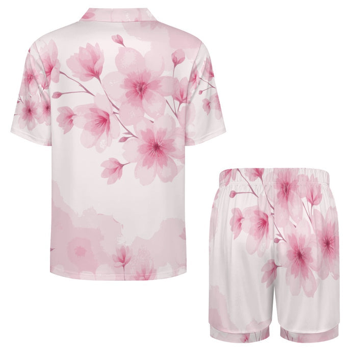 ETC Pink Floral Bloom Silky PJ Set