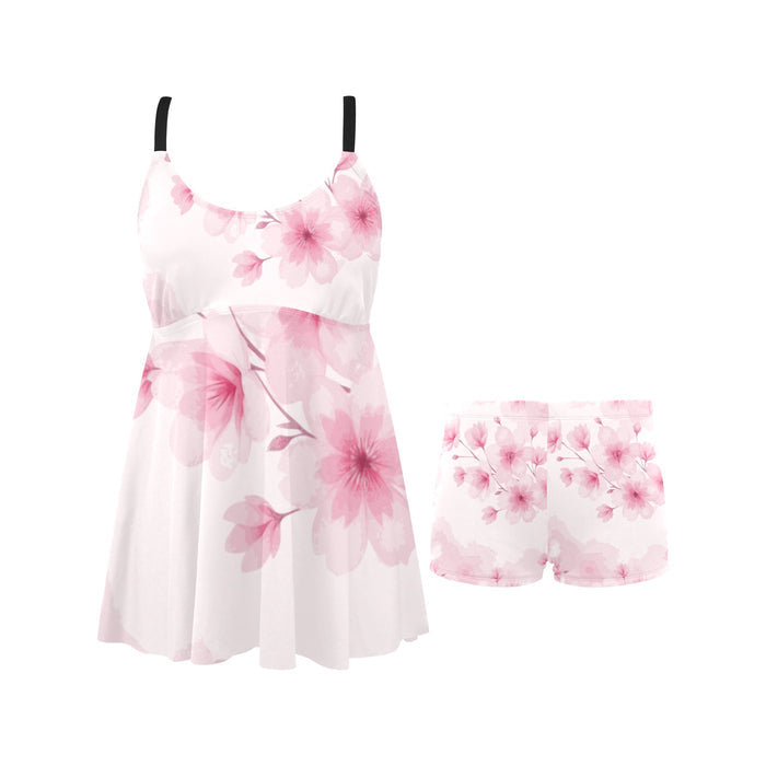 ETC Pink Floral Swim Dress & Shorts
